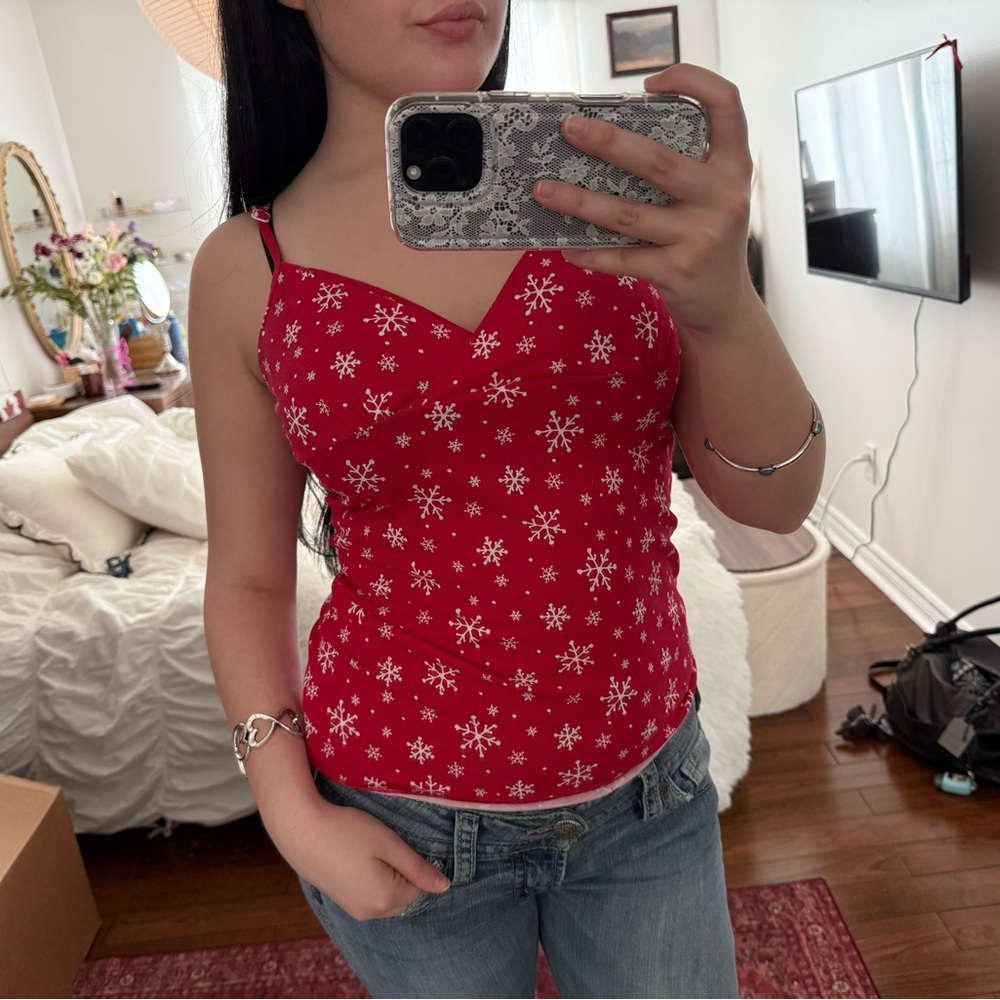 Red Snowflake Camisole ❄️